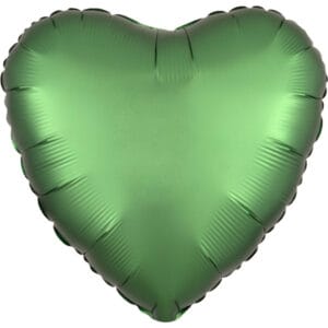 Folija balon 48 cm- srce metalik zeleno