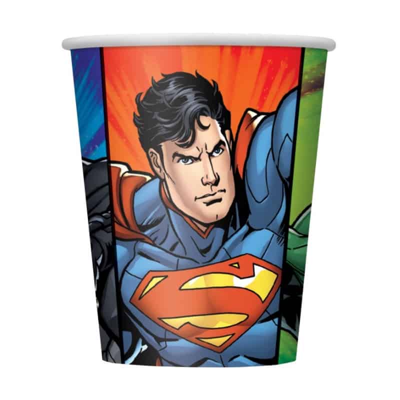 Čaše papirnate - justice league 8kom