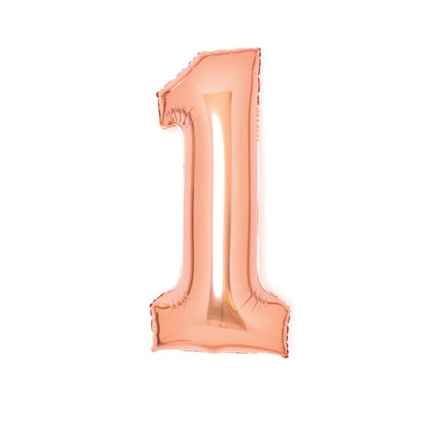 Folija balon srednja broj 1 Rose Gold, 65cm