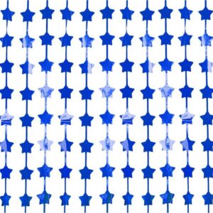 Zavjesa party - Zvjezdice metalik tamno plave 100x200 cm