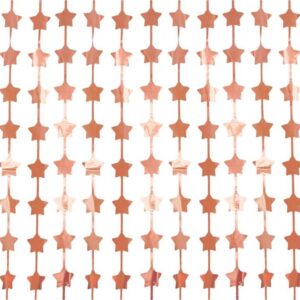 Zavjesa party - Zvjezdice rose-gold 100x200 cm