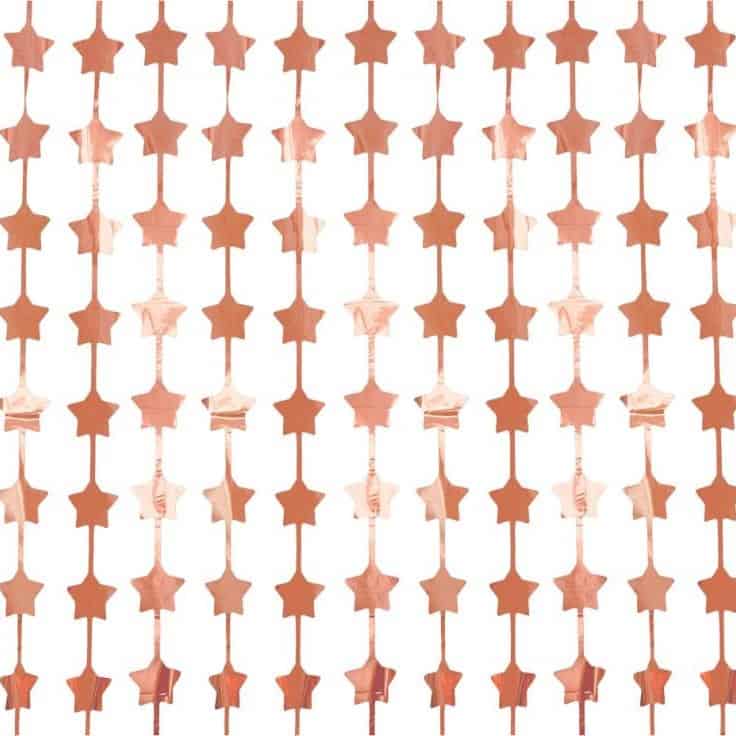 Zavjesa party - Zvjezdice rose-gold 100x200 cm