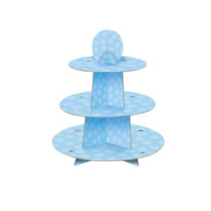 Stalak za cupcake kartonski baby plavi