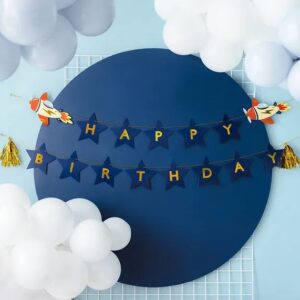 BANER-natpis HAPPY BIRTHDAY AVIONI -250 cm