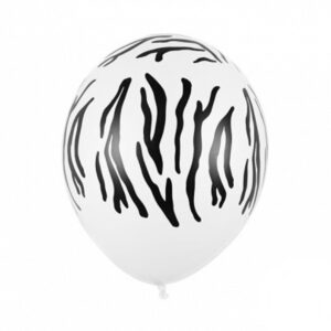 Balon s tiskom bijeli zebra