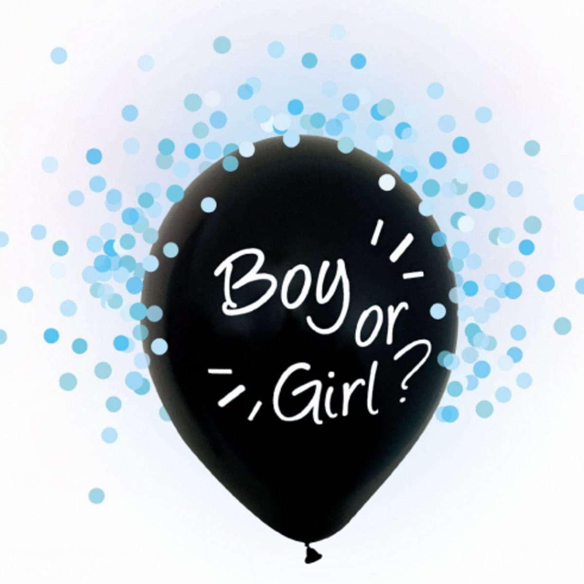 Baloni 30 cm boy or girl konfeti - plavo 4kom - Slika 2