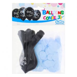 Baloni 30 cm boy or girl konfeti - plavo 4kom