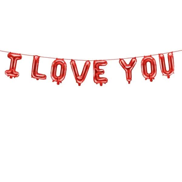 Folija Baloni slova I love you 260x40cm