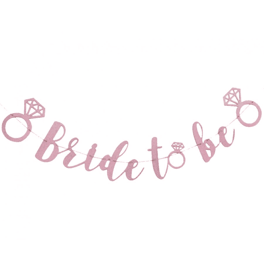 Banner Bride to Be rose gold-glitter 1,5m