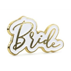 Bedž Bride to be metal-zlatno-bijeli