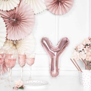 Folija balon Slovo "Y", 35cm, ROSEGOLD.