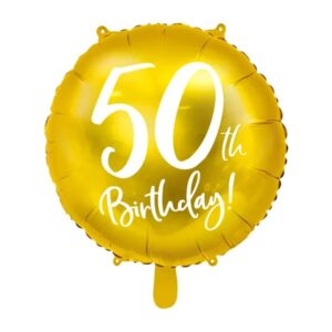 Folija balon 43 cm 50th Birthday, zlatno