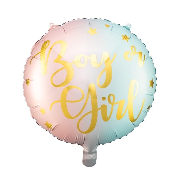 Folija balon okrugli Boy or Girl, 43cm