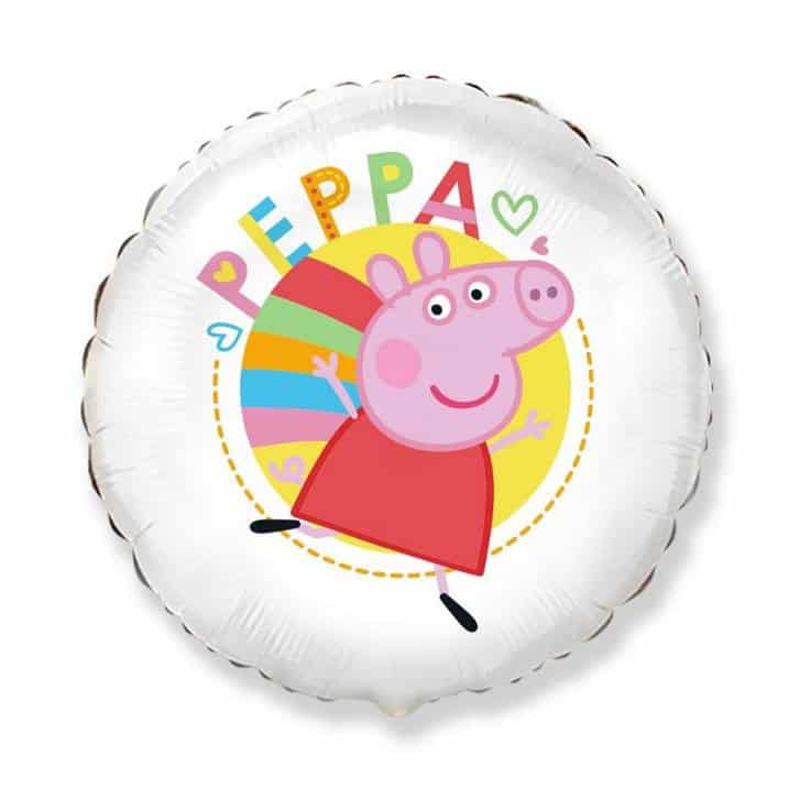 Folija balon 43 cm Peppa Pig-bijeli