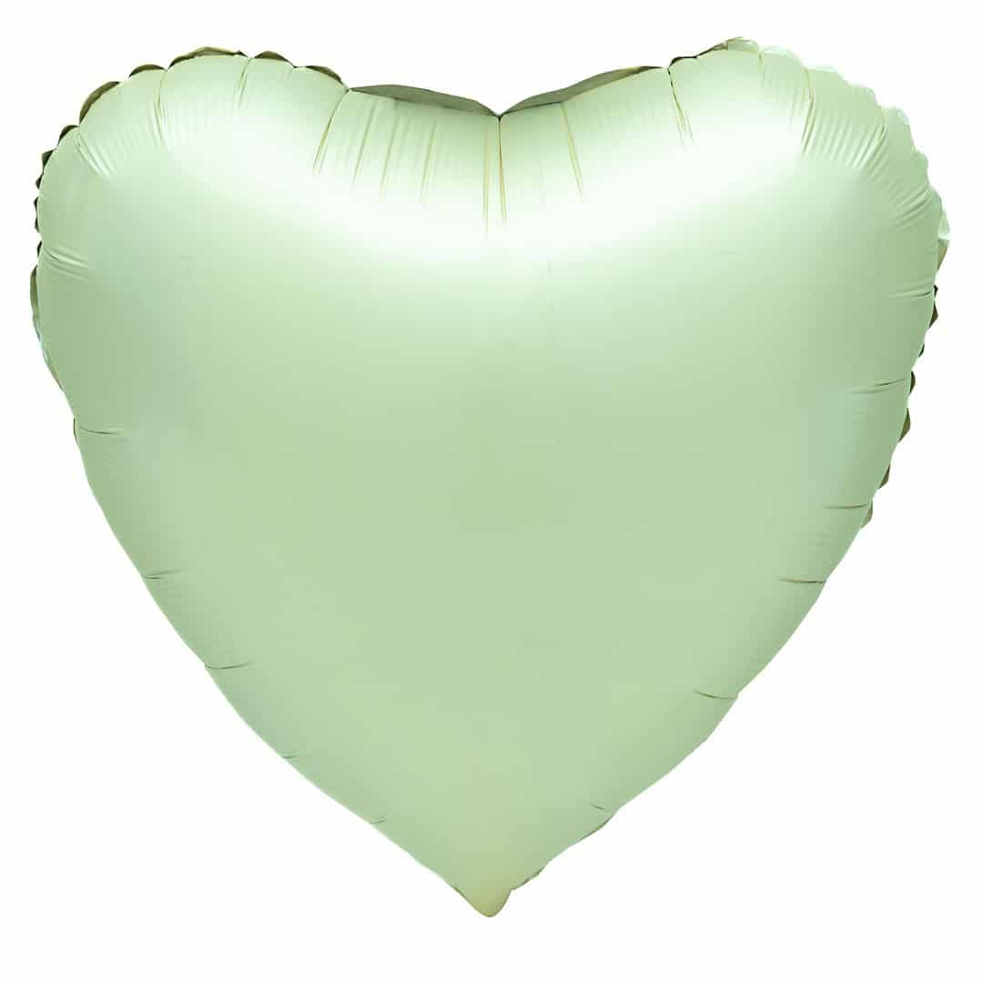 Folija balon 45 cm srce zeleno-mylar