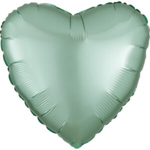 Folija balon 48 cm- srce Silk Lustre Mint Green
