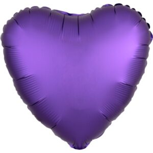 Folija balon 48 cm- srce Silk Lustre ljubičasto