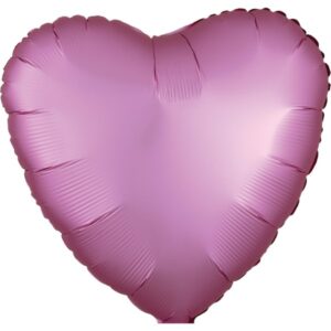Folija balon 48 cm- srce Silk Lustre rozo