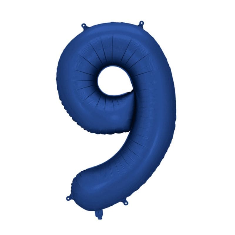 Veliki folija balon broj 9 - Navy tamnoplavi, 86 cm