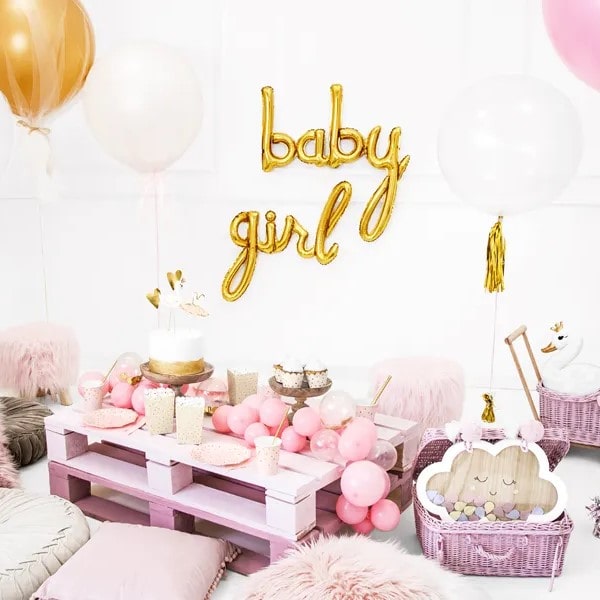 Folija balon natpis Baby, gold, 73.5x75.5cm - Slika 3