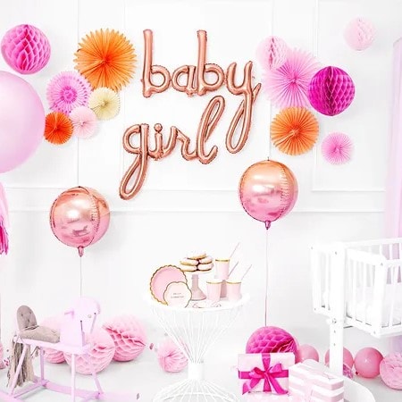Folija balon natpis Baby, rose gold - Slika 3