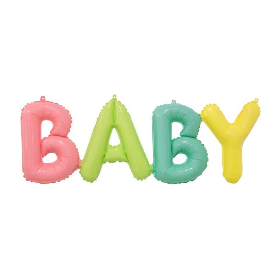 Folija balon natpis baby šarena slova