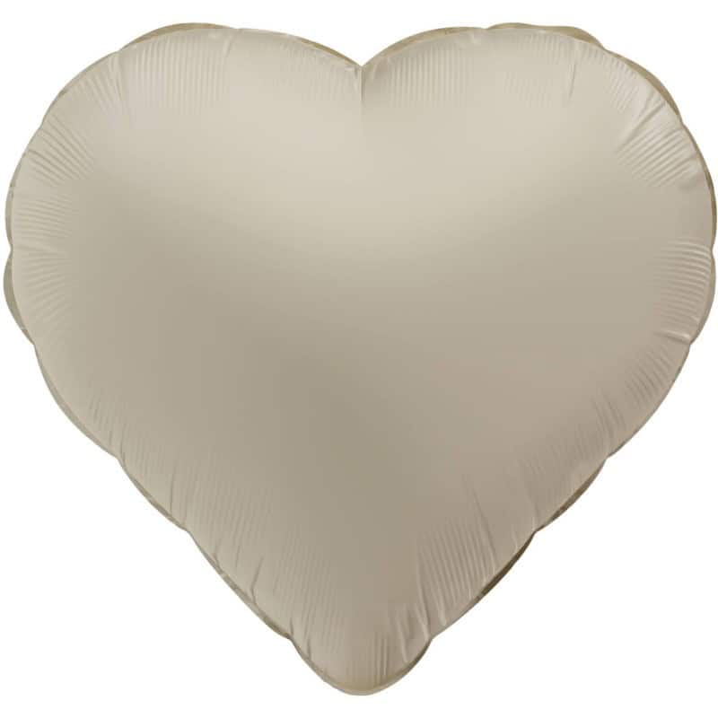 Folija balon srce 43cm - Creamy Latte