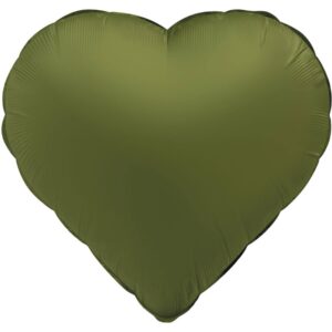 Folija balon srce 43 cm - Olive Green