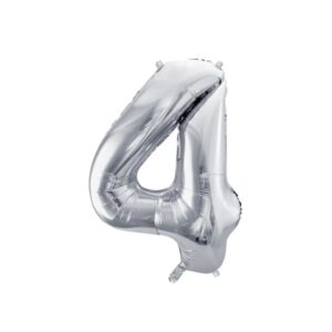 Folija balon srednja  broj -4 srebrni, 65 cm
