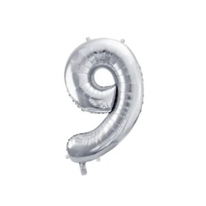 Folija balon srednja  broj -9 srebrni, 65 cm
