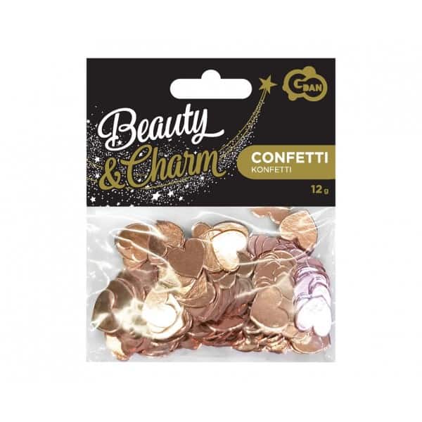 Konfete SRCA 1cm, metalik rose-gold 12g - Slika 2