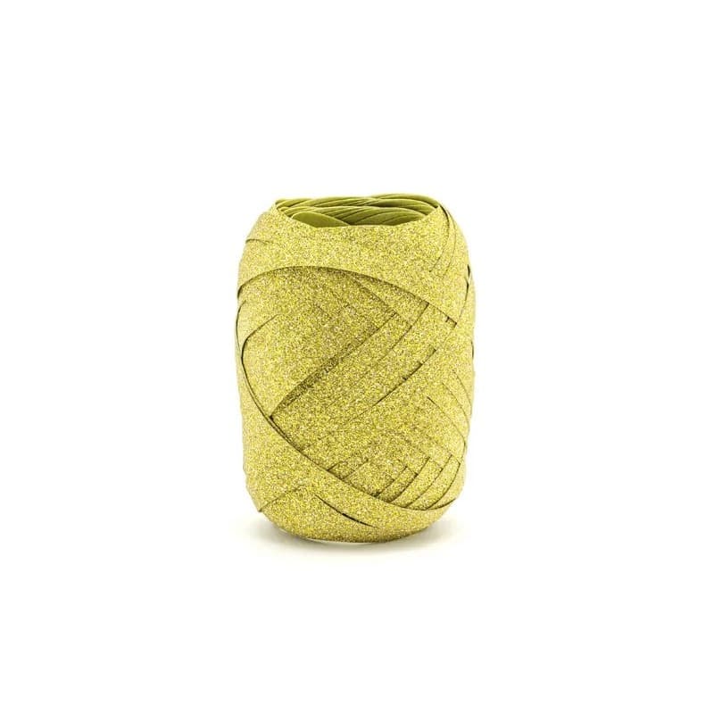 Traka 10m -glitter zlatna, 6mm