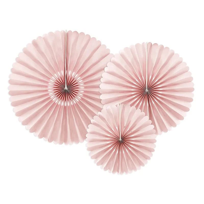 Rosete papirnate dusty rose 3 kom 26- 43 cm