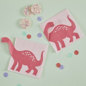 Salvete DINO-roze, 16 kom