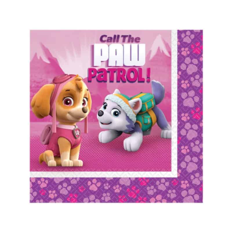Salvete PAW PATROL roze 20 kom