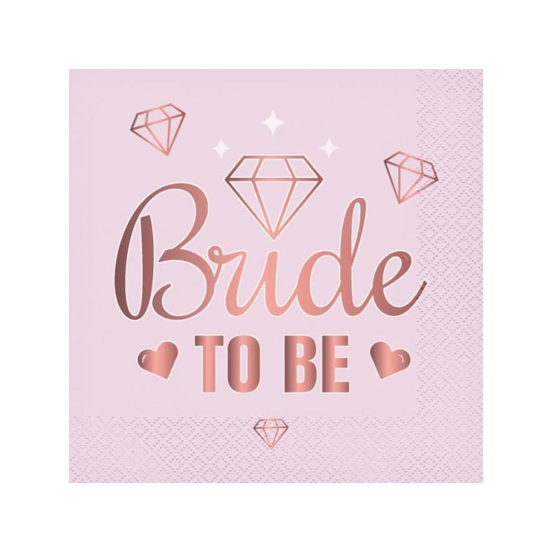 Salvete roze bride to be, 20kom