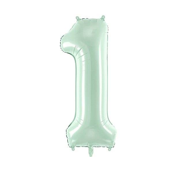 Srednji folija balon broj 1 - mint, 72 cm
