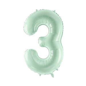 Srednji folija balon broj 3 - mint, 72 cm