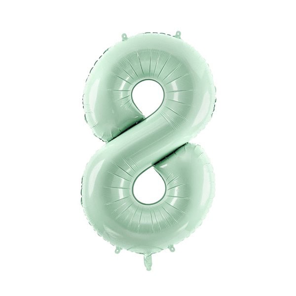 Srednji folija balon broj 8 - mint, 72 cm
