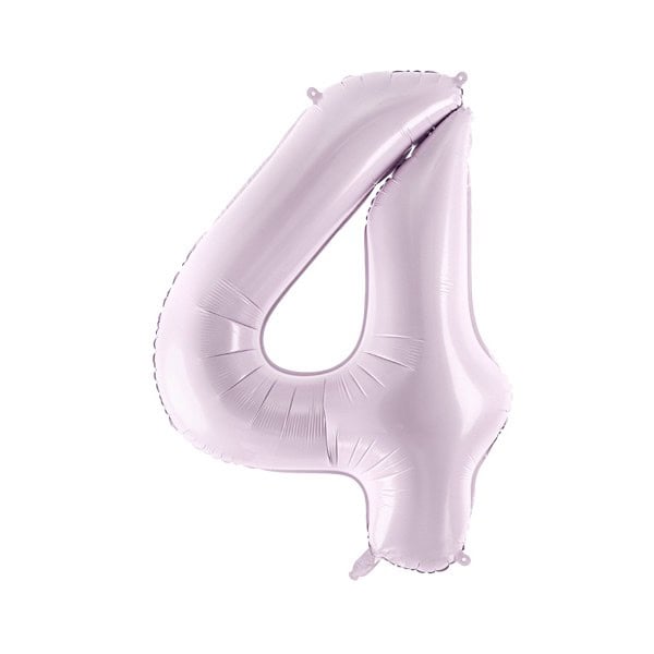 Srednji folija balon broj 4 - svijetlo lila, 72 cm