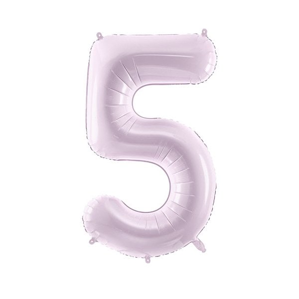 Srednji folija balon broj 5 - svijetlo lila, 72 cm