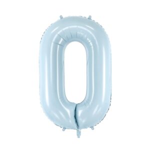 Srednji folija balon broj 0 - svijetlo plavi, 72 cm