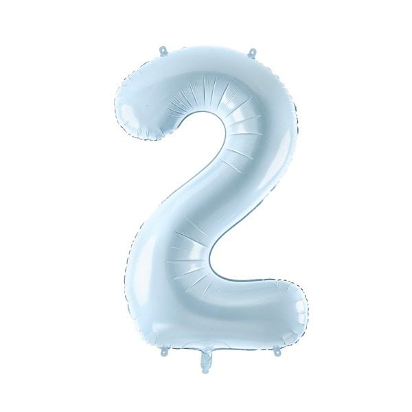 Srednji folija balon broj 2 - svijetlo plavi, 72 cm