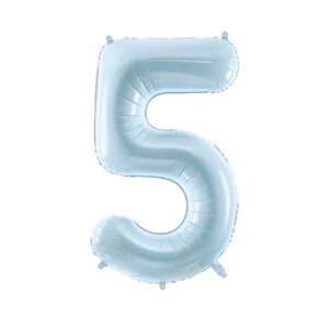 Srednji folija balon broj 5 - svijetlo plavi, 72 cm