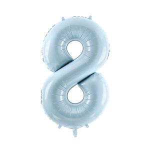 Srednji folija balon broj 8 - svijetlo plavi, 72 cm