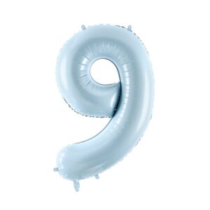 Srednji folija balon broj 9 - svijetlo plavi, 72 cm