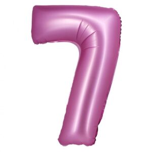 Srednji folija balon Broj 7 Rozi mat