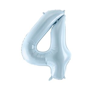 Srednji folija balon broj 4 - svijetlo plavi, 72 cm