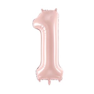 Srednji folija balon broj 1 - svijetlo rozi, 72 cm