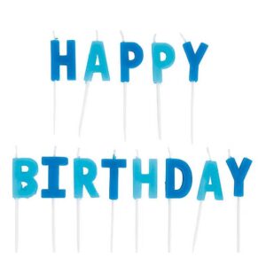 Svjećice slova Happy Birthday plave